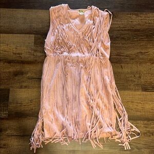 Fringe mauve pink Dress